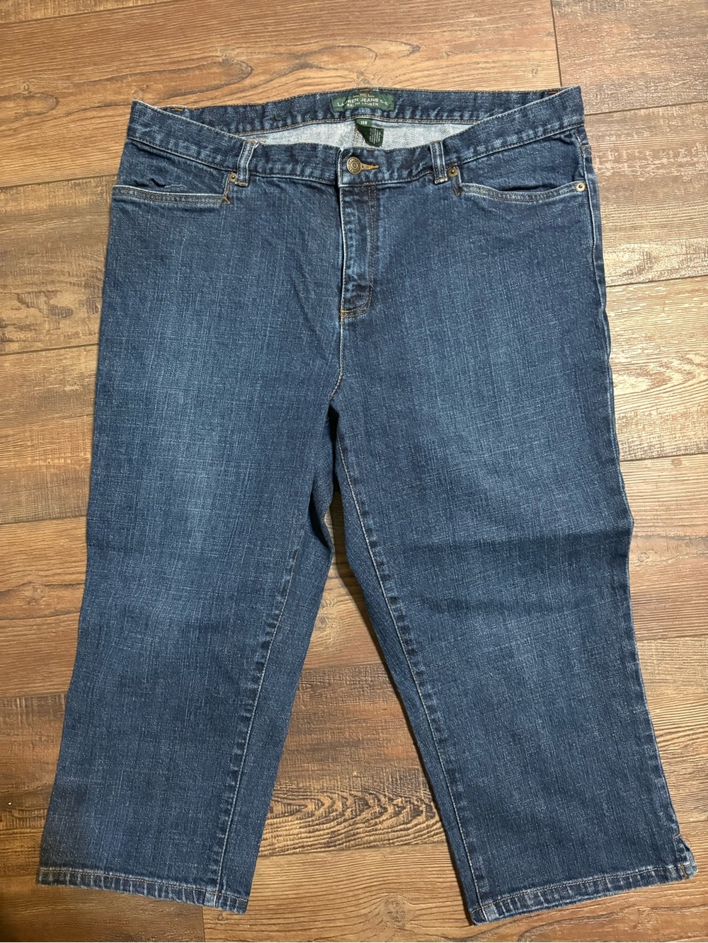 Lauren Jeans Co Ralph Lauren Women’s Cropped Denim Jeans Size 14W